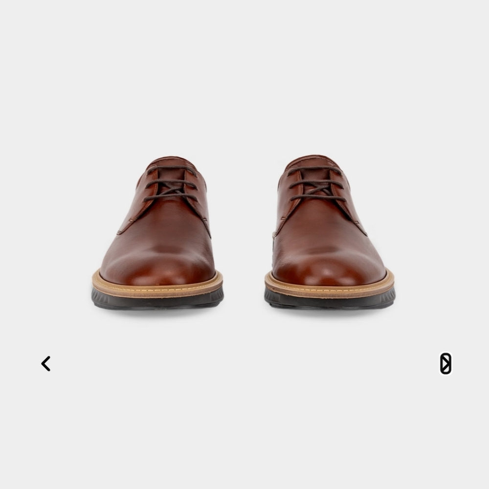 ECCO st.1 hybrid Men's Leather Derby Shoes 13 Church Work Dress Shoes - Picture 7 of 16